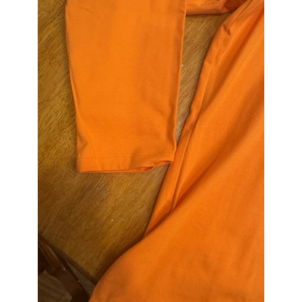 D & CO. Orange Mock Neck Long Sleeve Pullover Tee Size 1X Cotton Fall - Picture 4 of 10